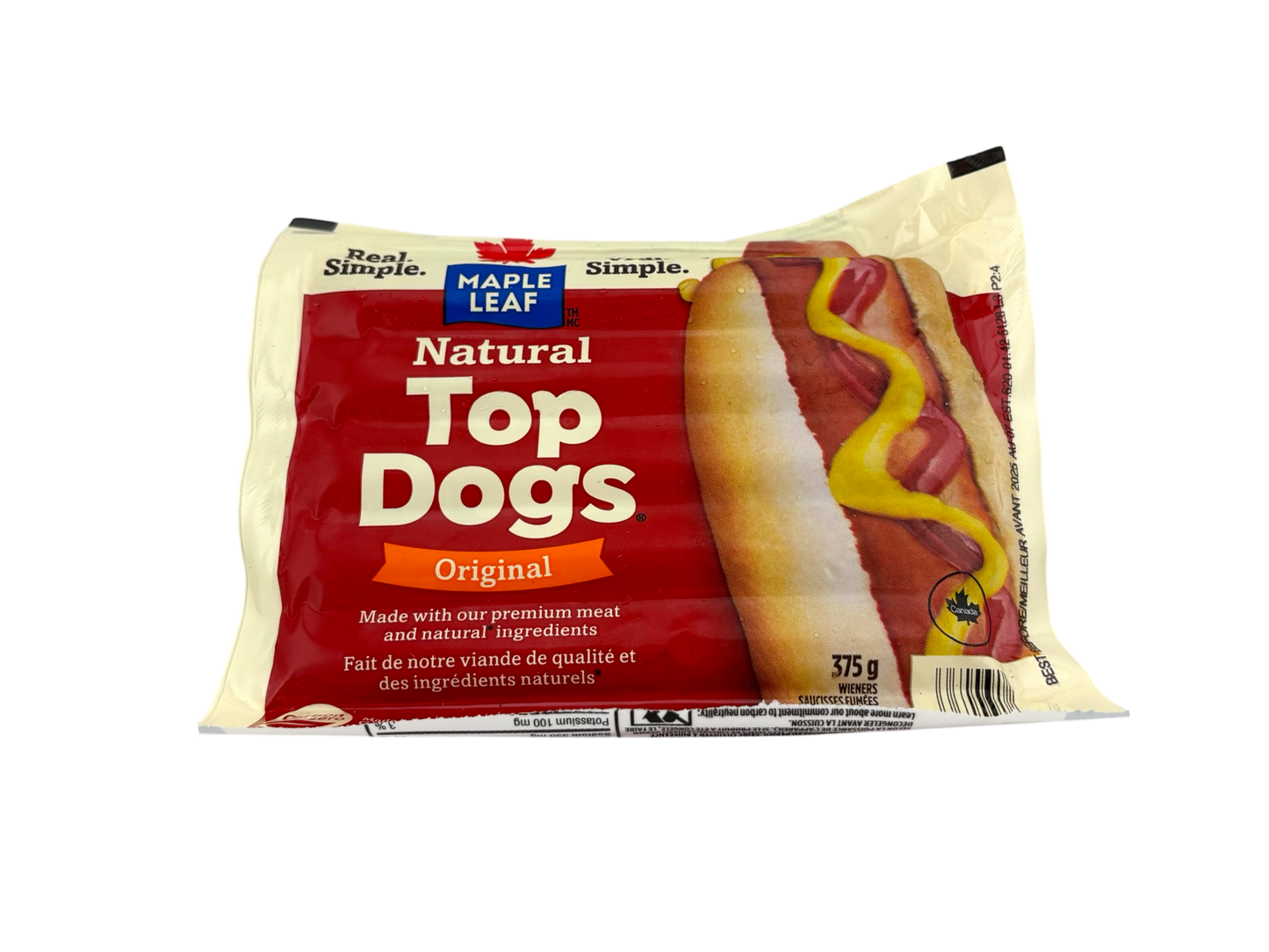 Maple Leaf Top Dogs Original Hot Dogs - 375g