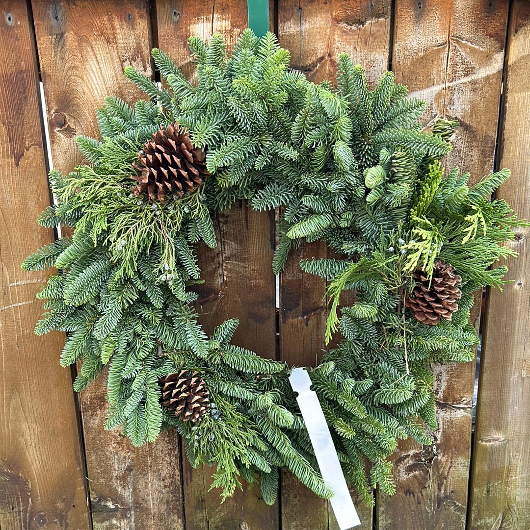 20” Mixed Noble Fir Wreath