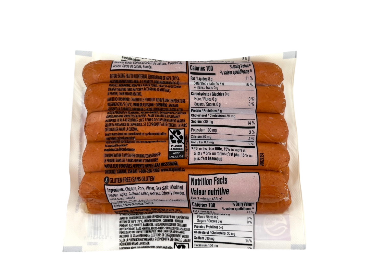 Maple Leaf Top Dogs Original Hot Dogs - 375g