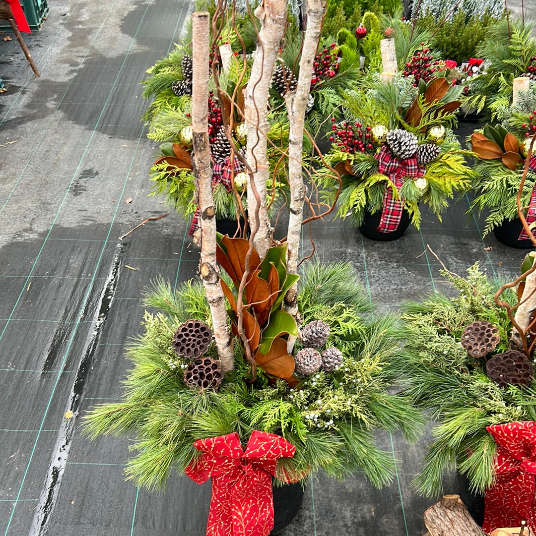 16" Christmas Tall Urn