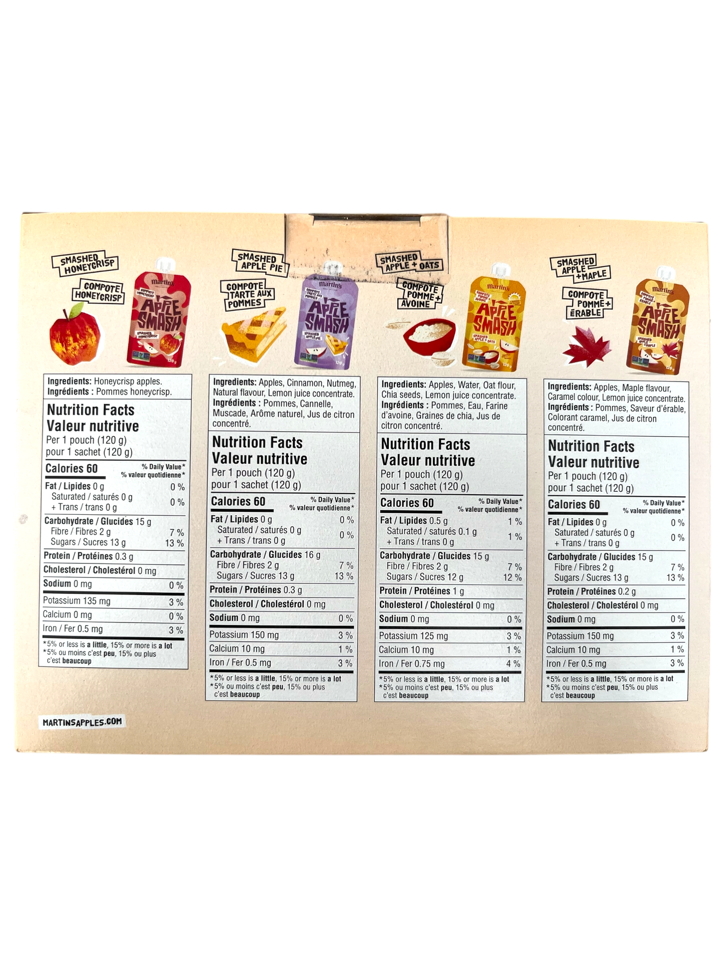 Martin's Apple Smash Pouch - Smashed Apple Pie 8x120g