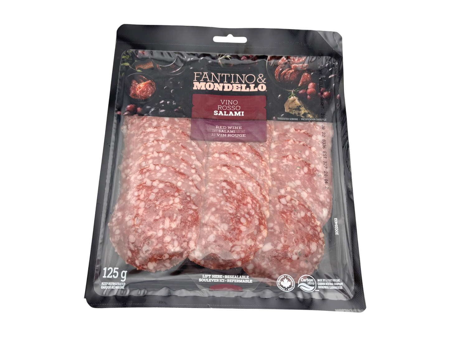 Sliced Red Wine Dry Salami - 125g