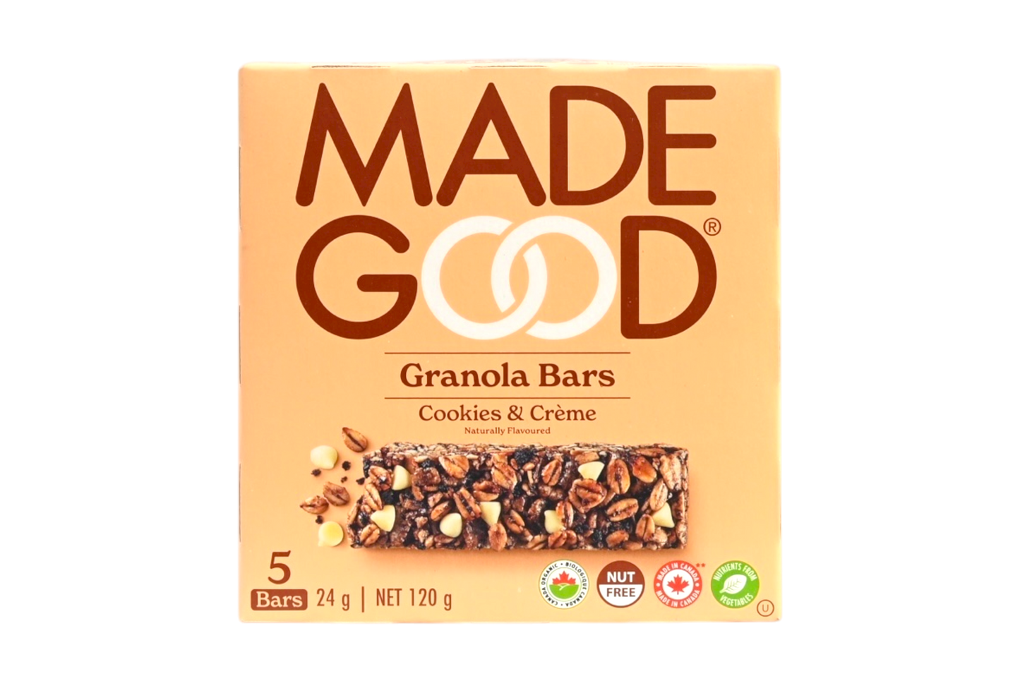 Made Good Granola Bars - Cookies & Creme - 5x24g
