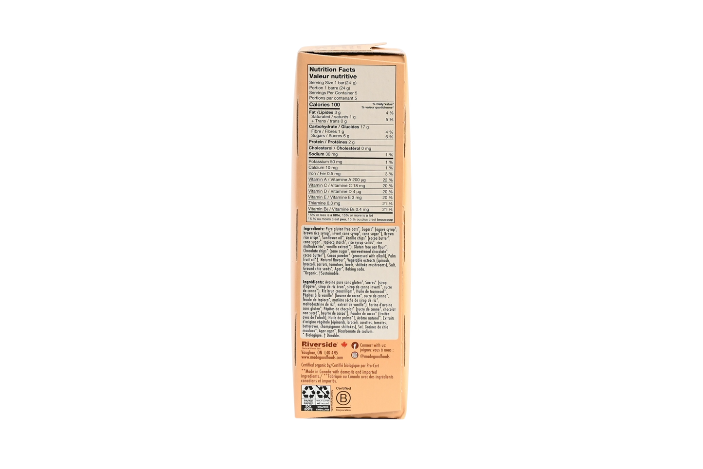 Made Good Granola Bars - Cookies & Creme - 5x24g