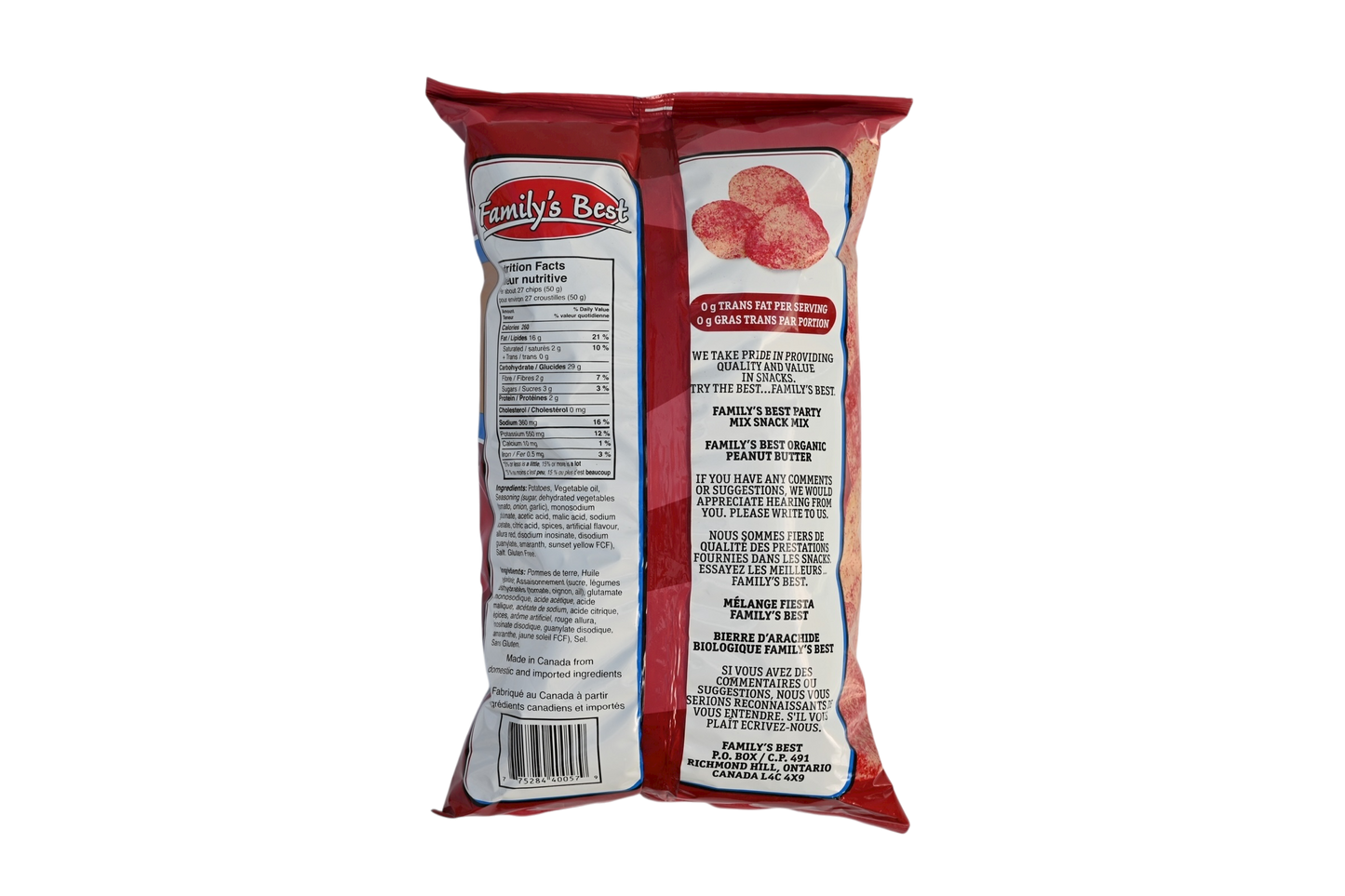 Family's Best Potato Chips - 130g