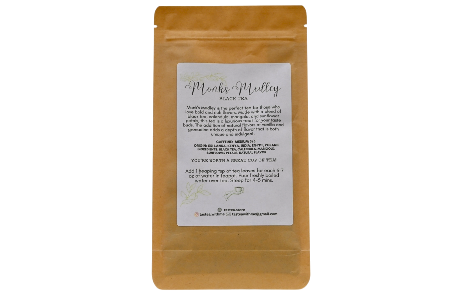 TasTea Monks Medley Loose Leaf Tea