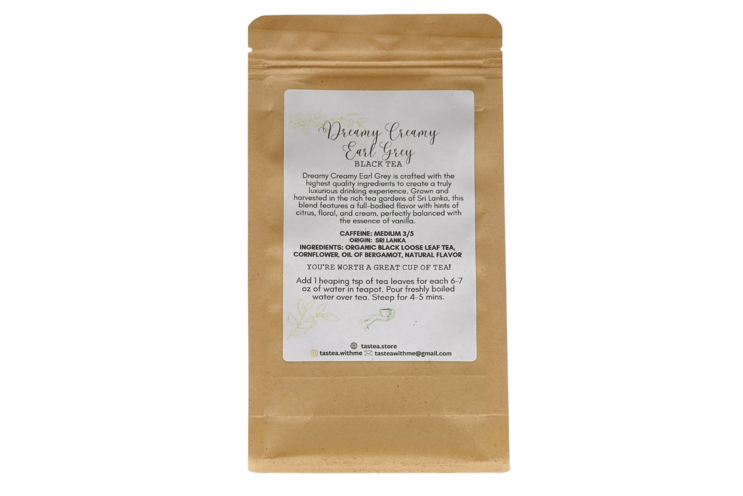 TasTea Dreamy Creamy Earl Grey Loose Leaf Tea