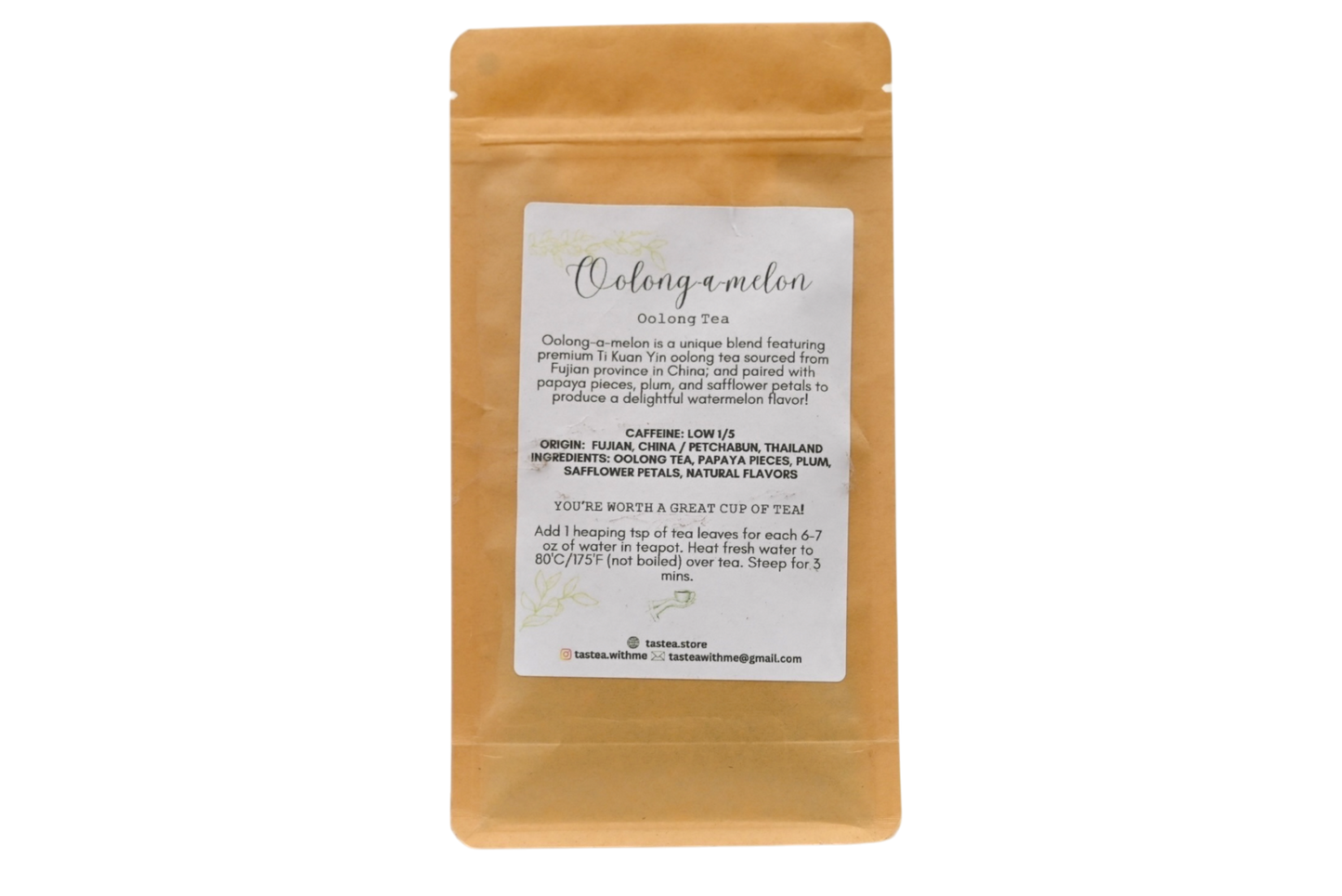 TasTea Oolong-A-Melon Loose Leaf Tea