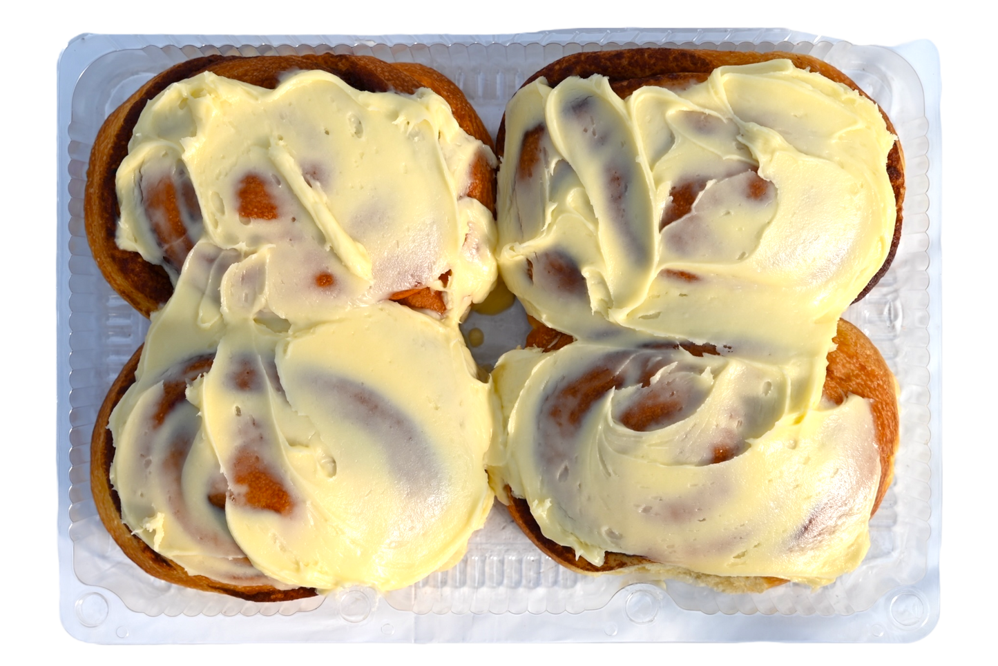 Homemade Cinnamon Buns With Cream Cheese Icing - 4 Pack
