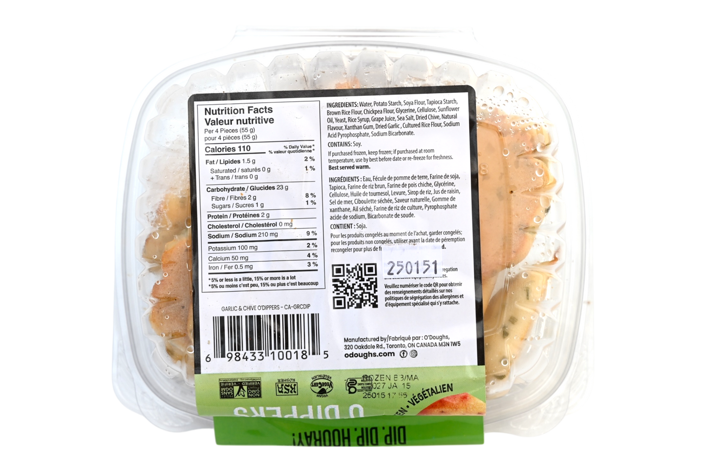 O'Doughs Gluten Free 'O'Dippers'- Garlic and Chive
