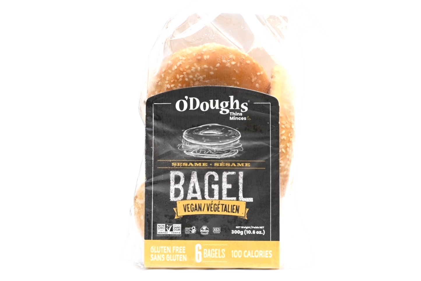 O'Doughs Gluten Free Sesame Bagel - 300g - Frozen