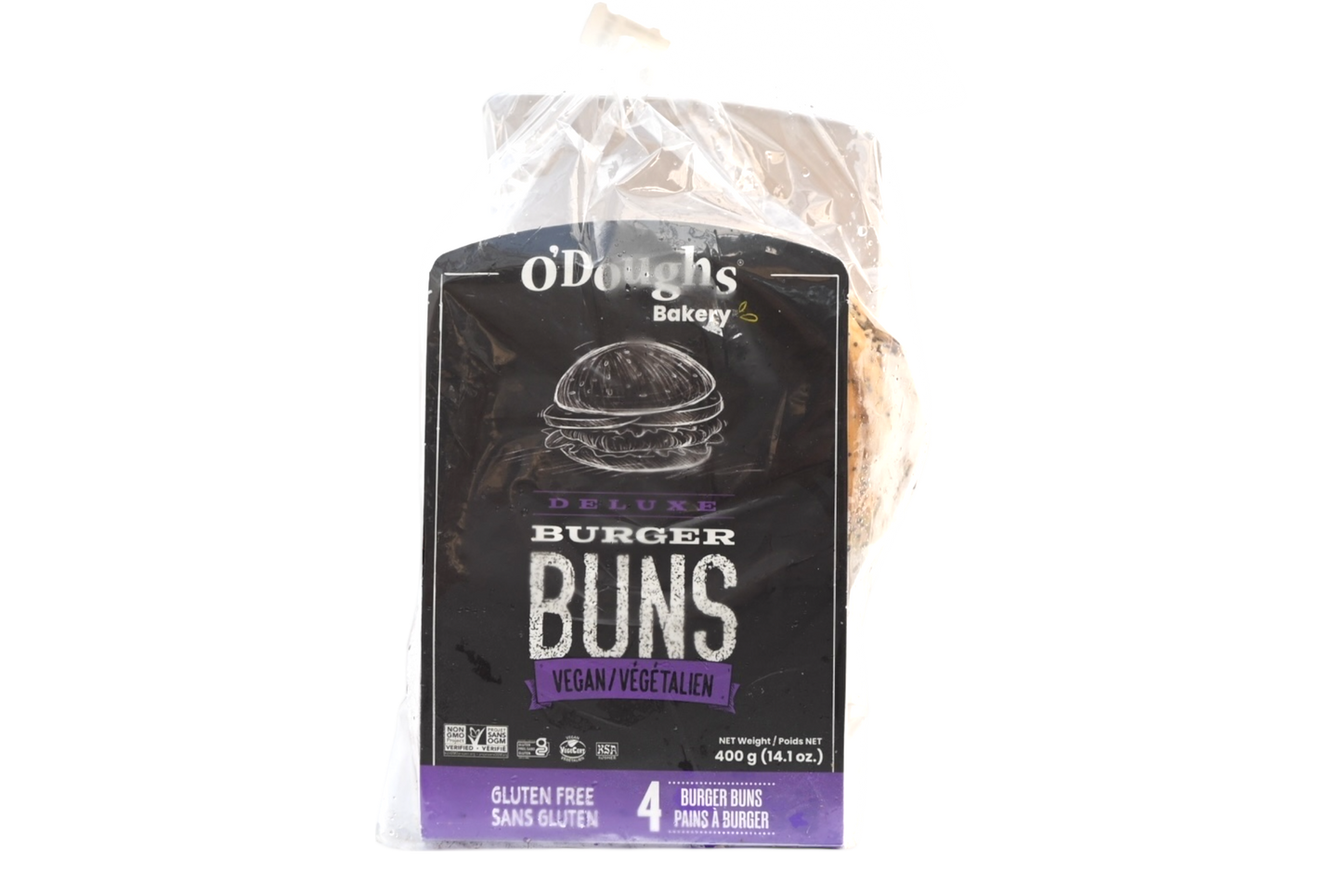 O'Doughs Gluten Free Deluxe Hamburger Buns - 400g - Frozen