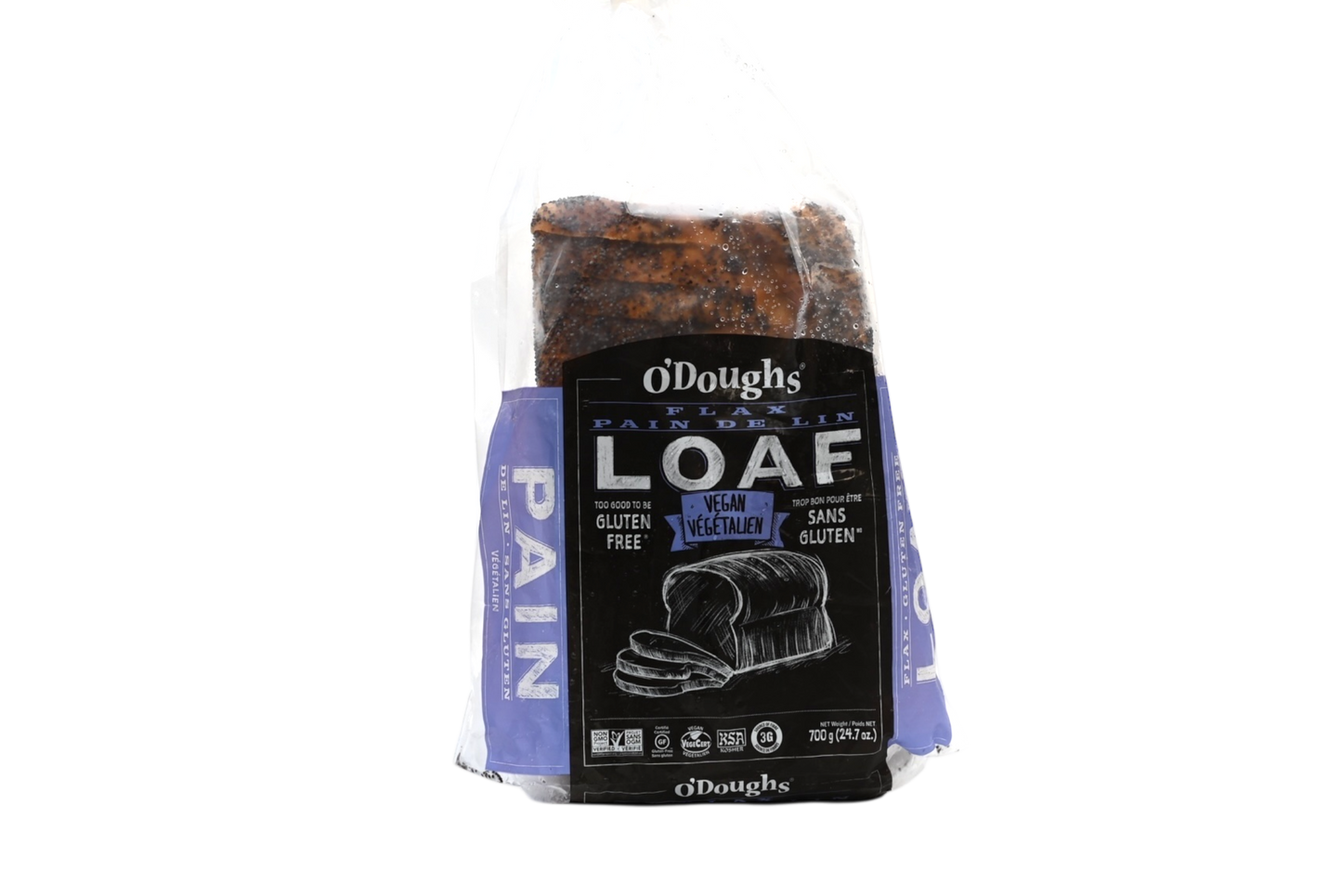 O'Doughs Gluten Free Flax Bread Loaf - 700g - Frozen