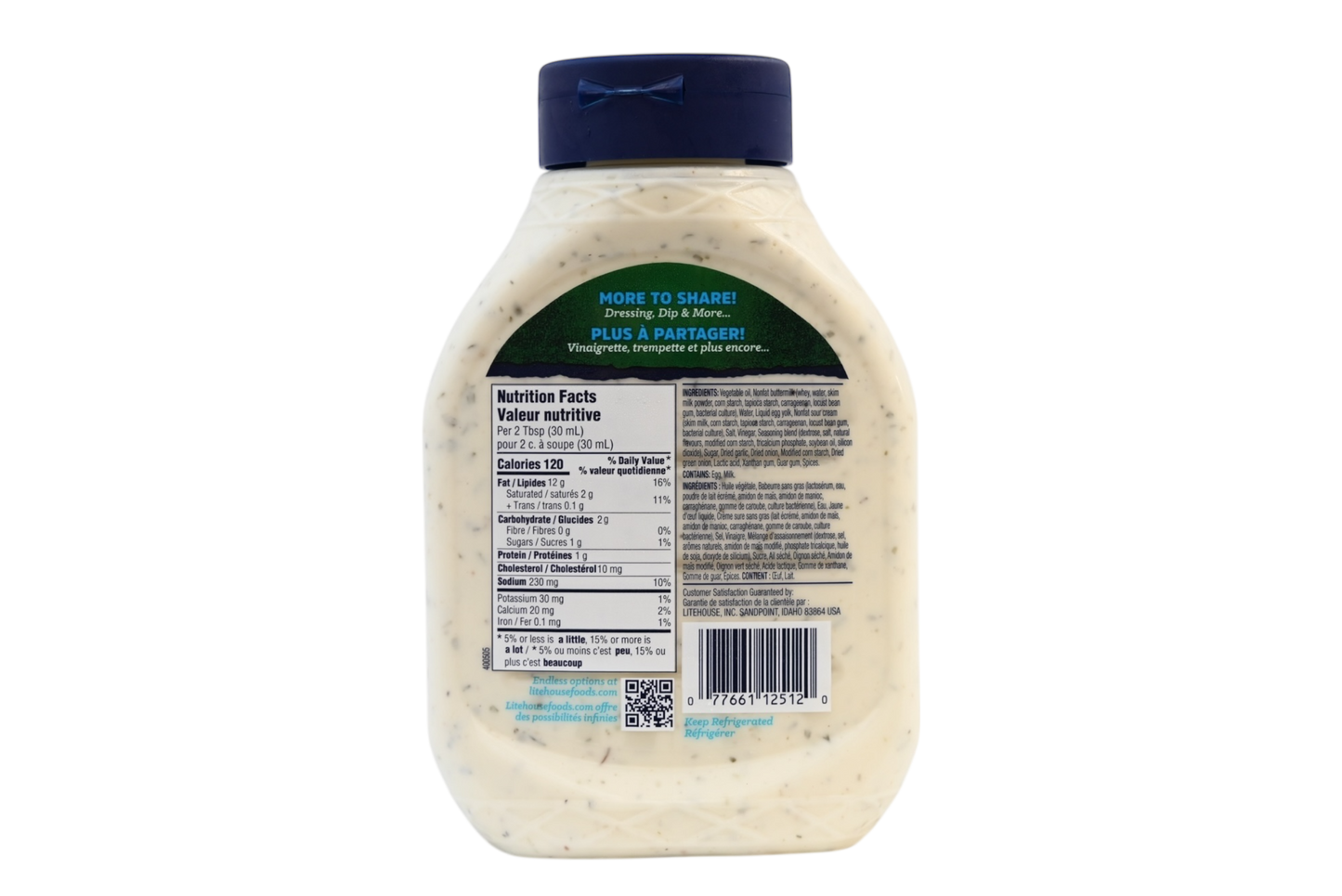 Homestyle Ranch Dip - Litehouse - 591ml