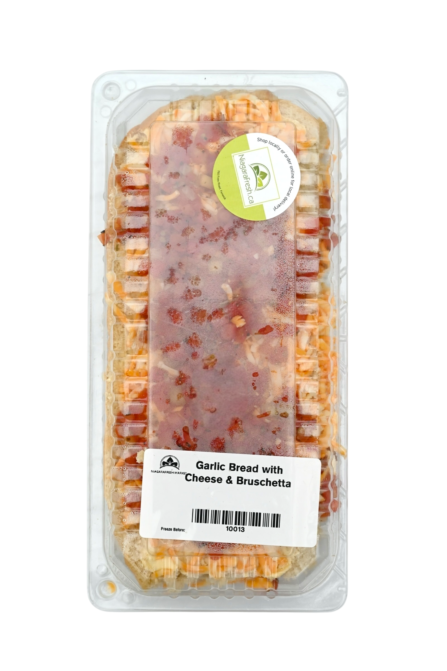 Frozen Homemade Garlic Bread with Cheese and Bruschetta