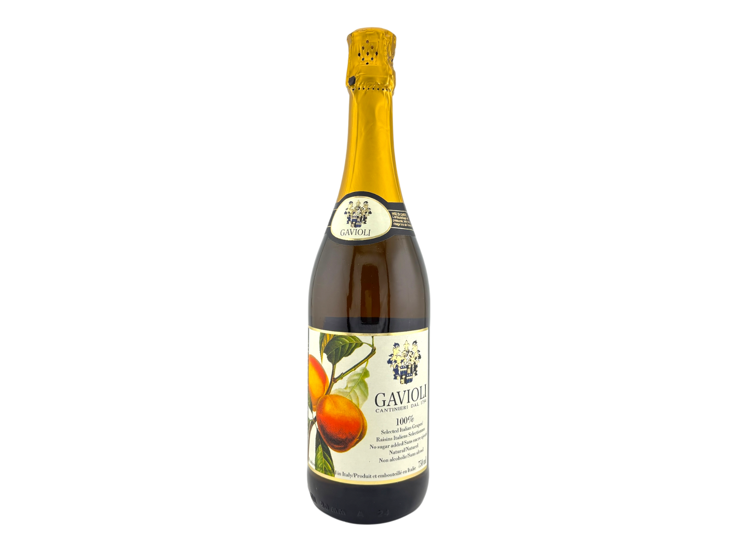 Gavioli Sparkling Peach Grape Juice - 750ml