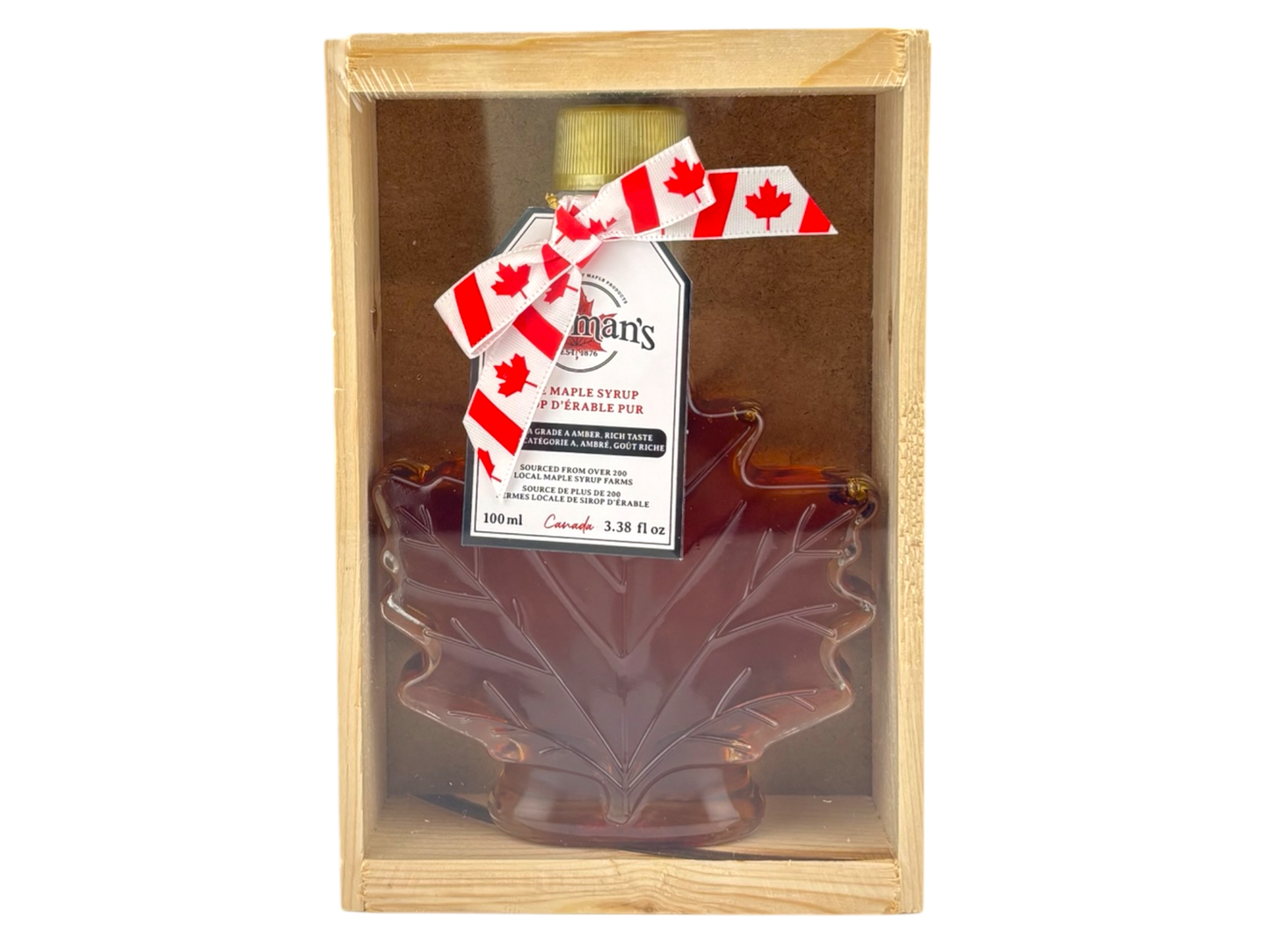 Jakeman's Maple Syrup Autumn Leaf Glass Bottle - 100ml