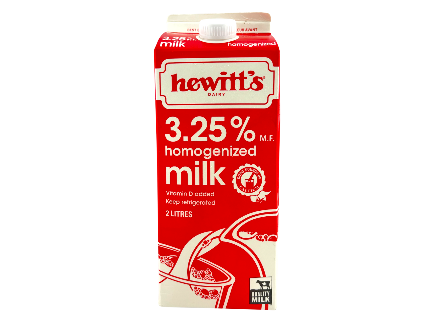 Best Before December 8, 2025 Hewitt's Homogonized Milk 3.25% - 2L Cartons
