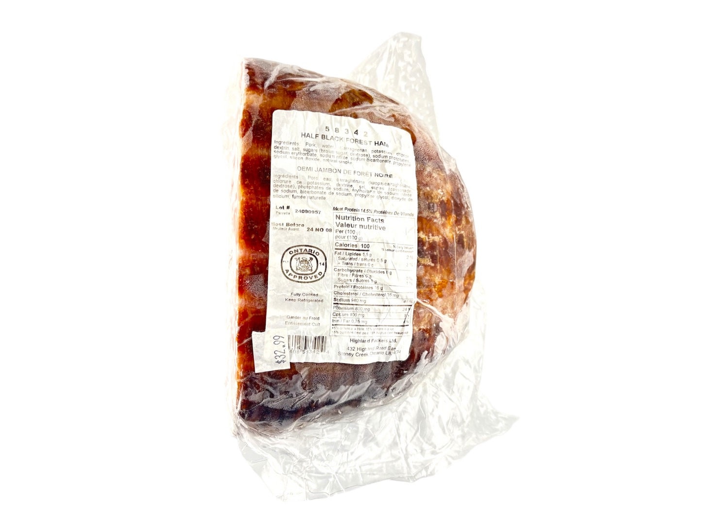 Black Forest Ham Half- Frozen