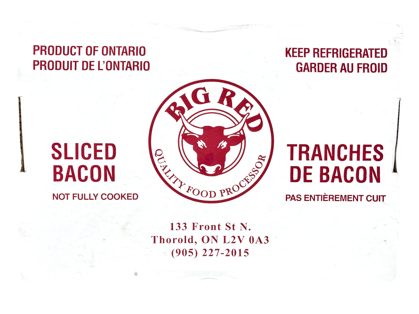 Big Red Bacon Slices - 11lbs