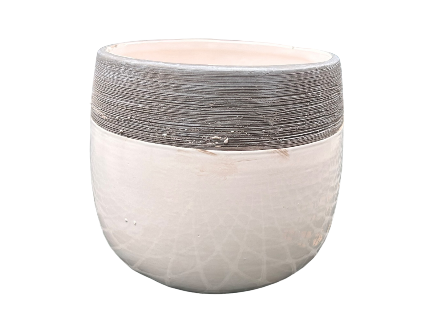 Nordic white / grey pot