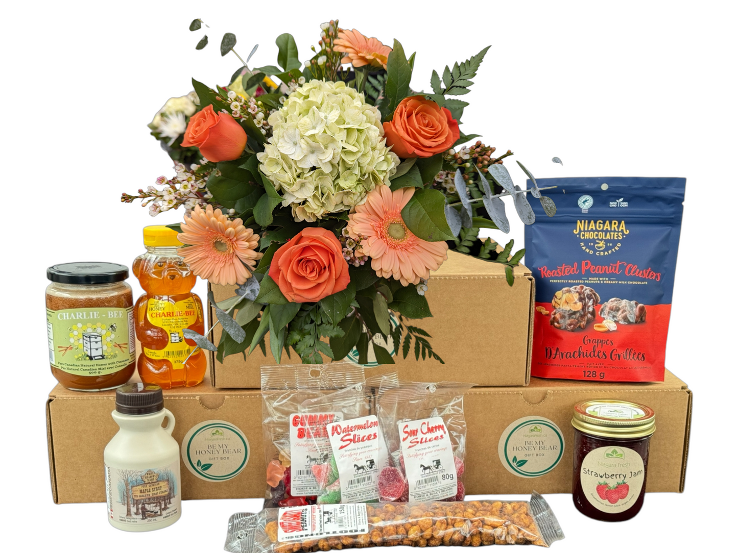 Flowers and Gift Box