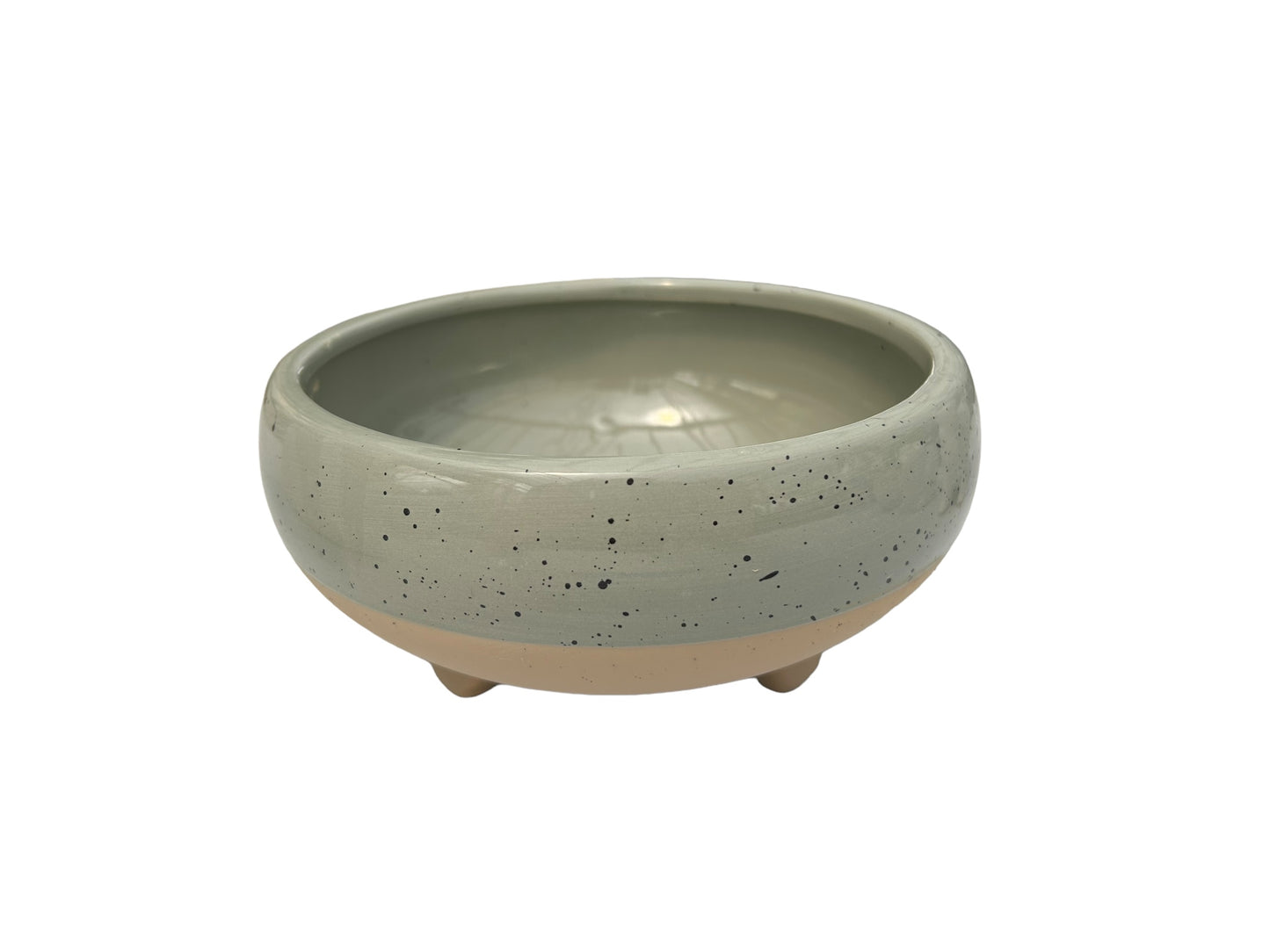 Sage speckled pot