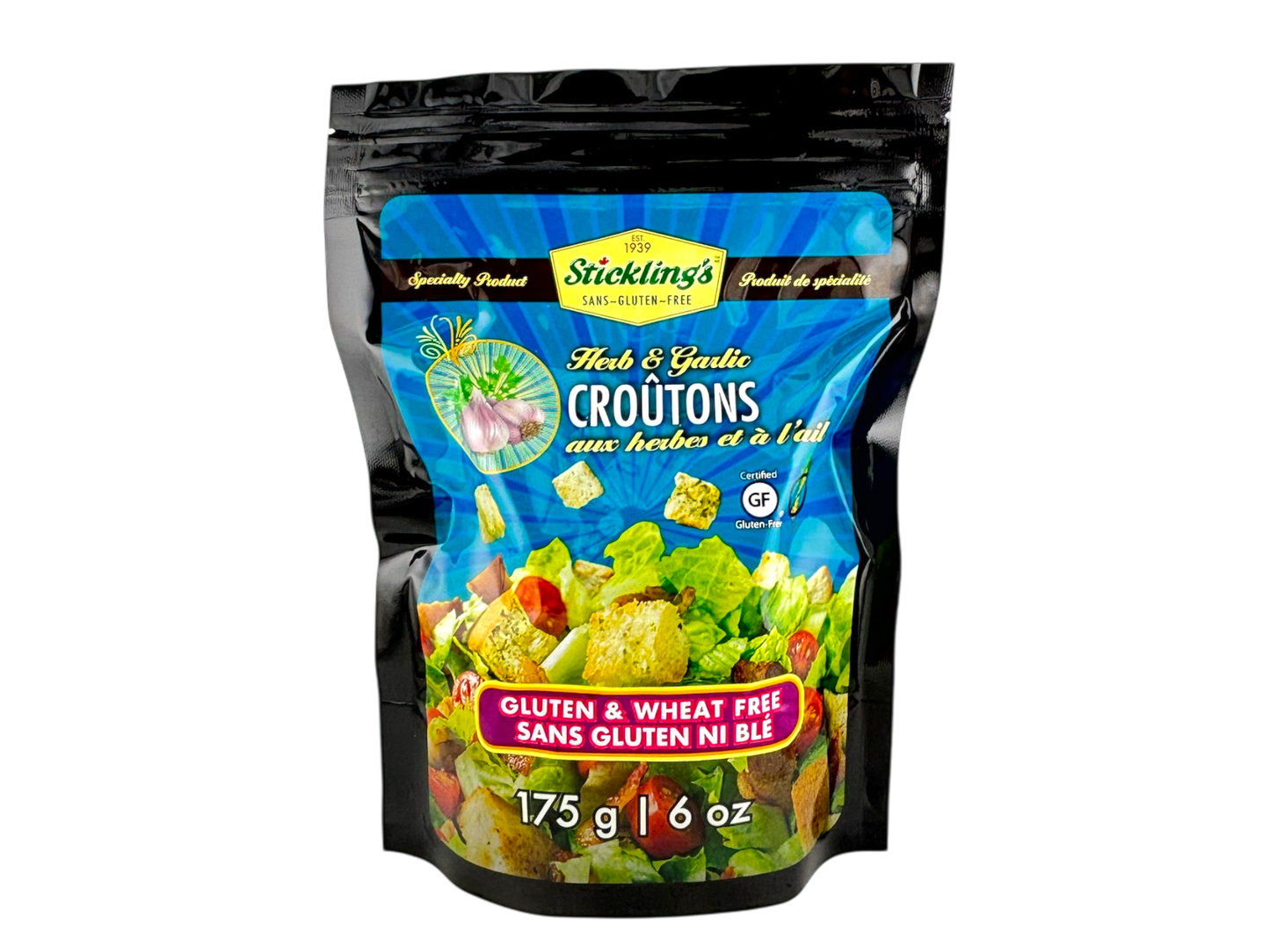 Stickling's Gluten Free Herb and Garlic Croutons 175g