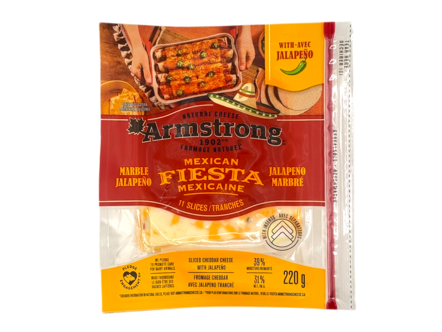 Armstrong Sliced Mexican Fiesta Cheese - 220g