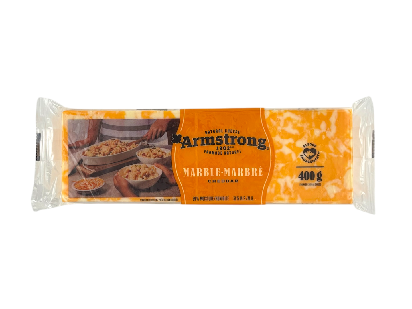 Armstrong Marble Cheddar Cheese Brick - 400g