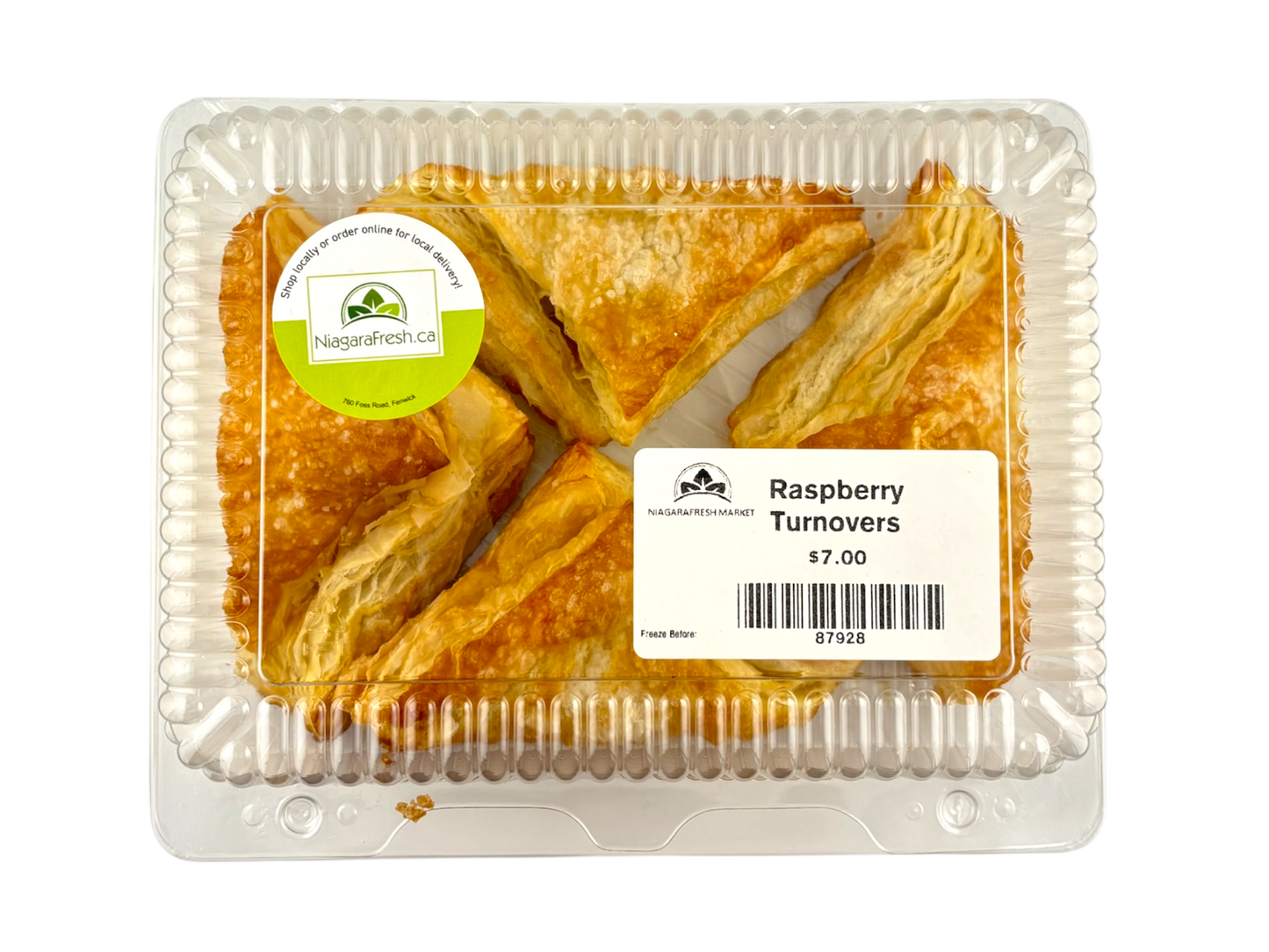 Frozen Homemade Raspberry Turnovers - 4 Pack