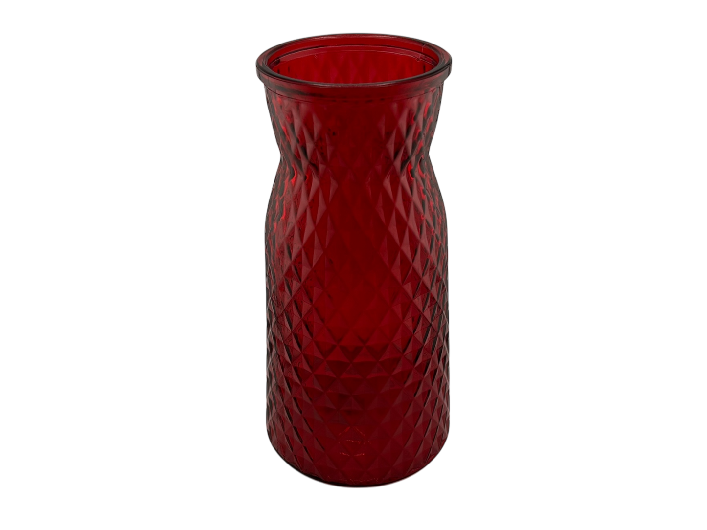Ruby Diamond Cinch glass vase