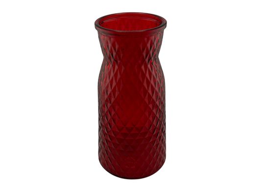 Ruby Diamond Cinch glass vase