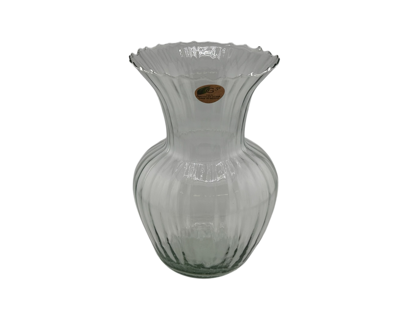 Flared optic recycled vase