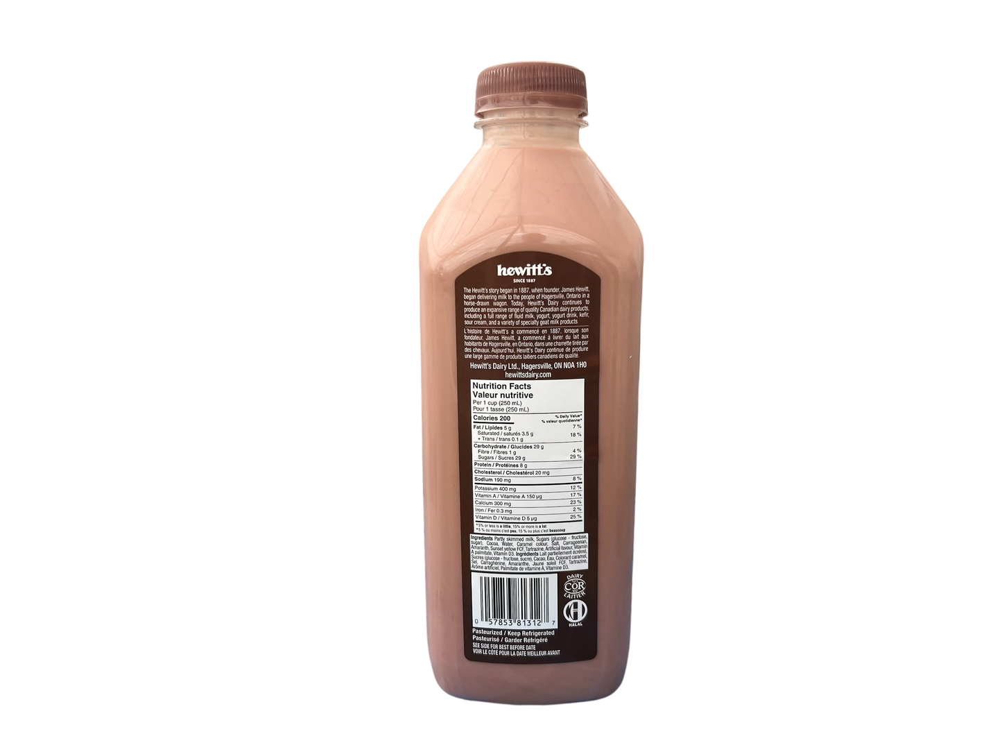 Hewitt's Chocolate Milk- 1L Carton
