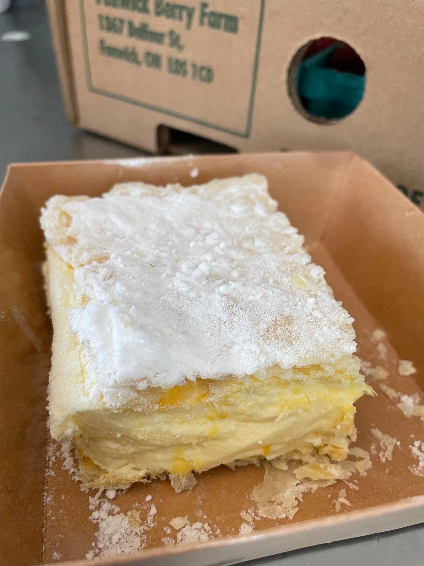 Homemade Vanilla Custard Square