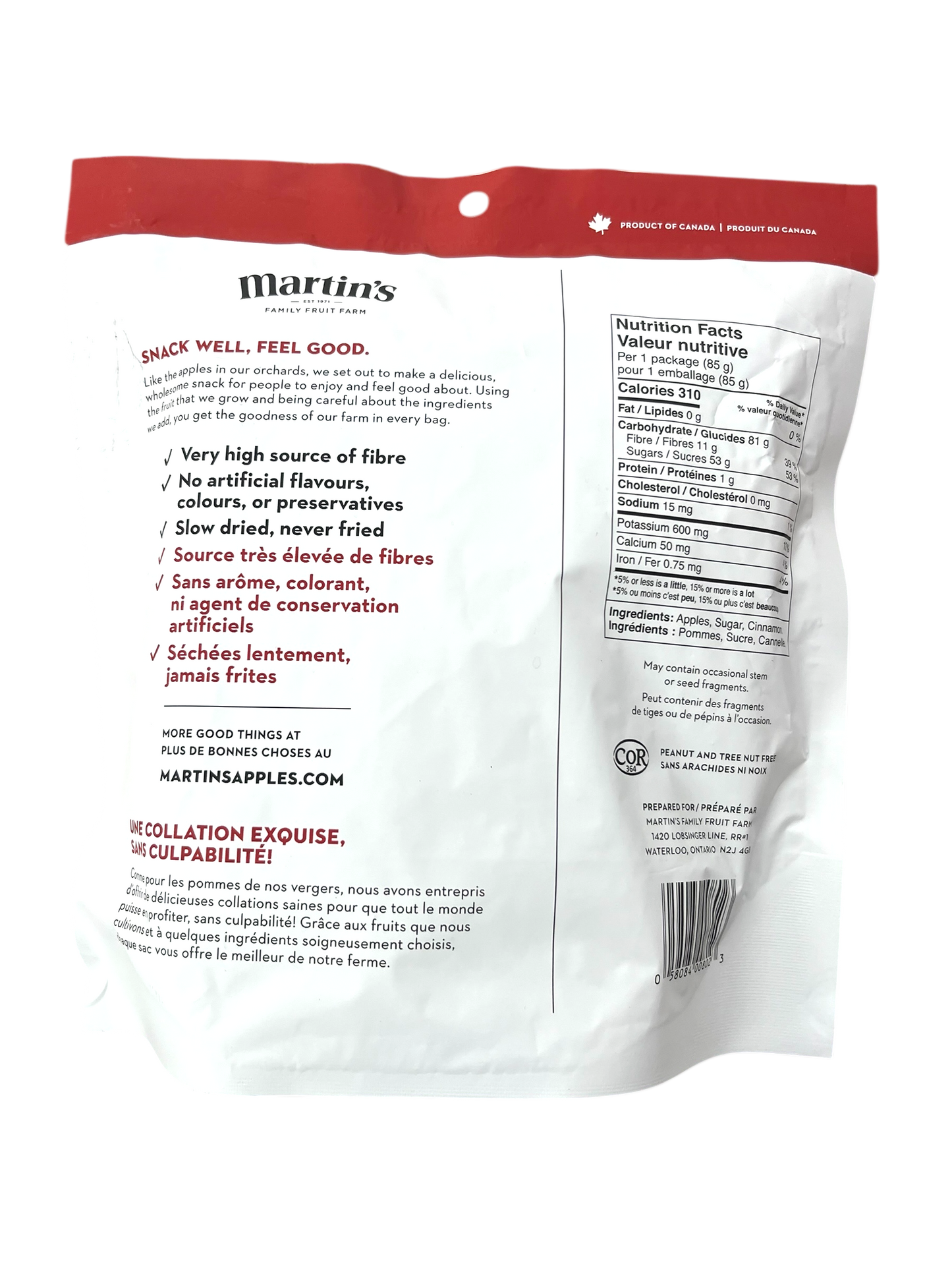 Martin's Crispy Apple Chips - Cinnamon Groove - 85g