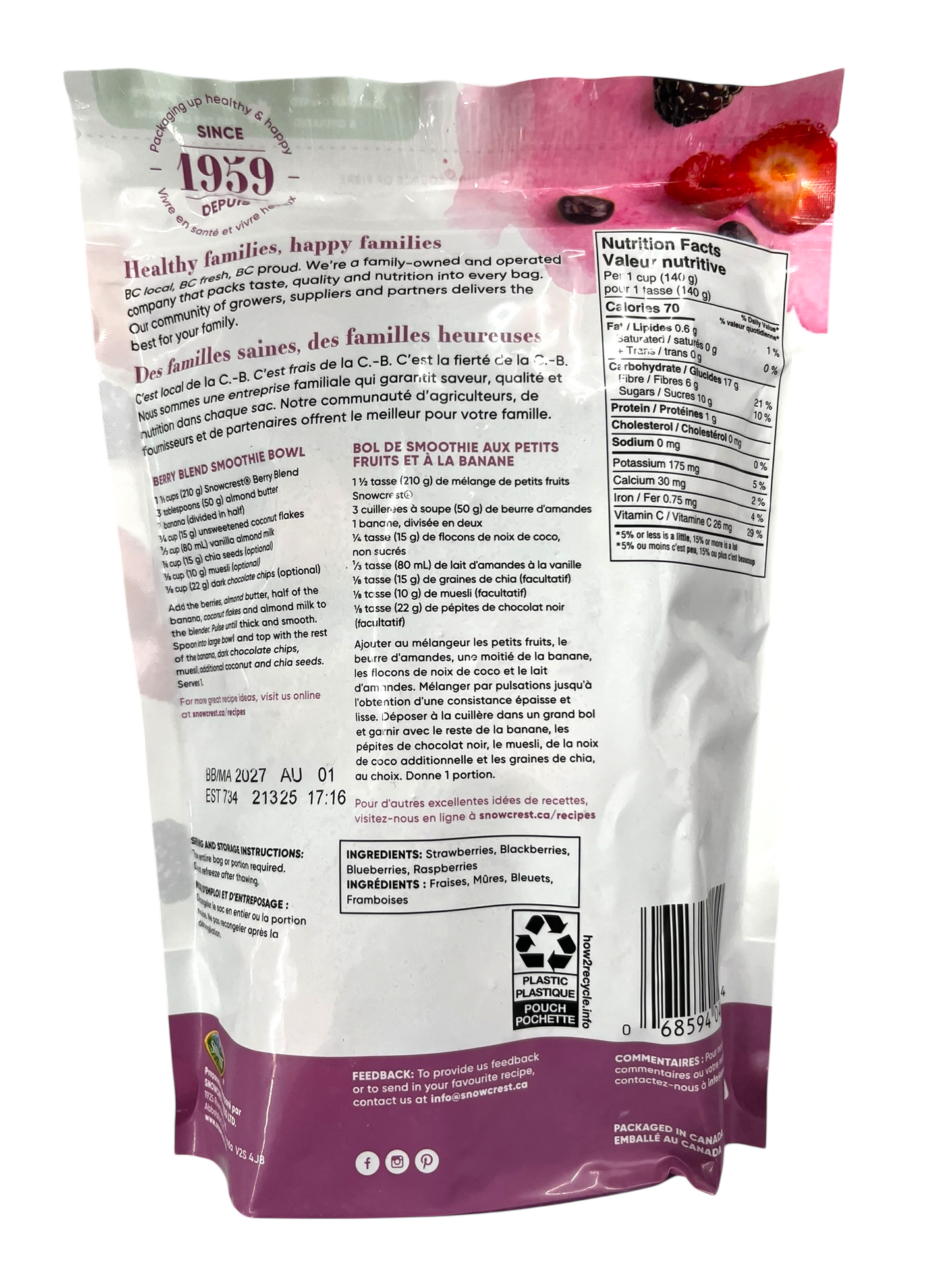 Frozen Berry Blend - 600g
