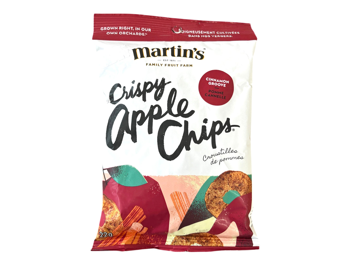 Martin's Crispy Apple Chips - Cinnamon Groove - 22g