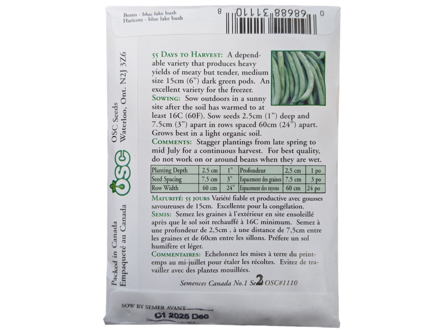 Pole Beans Blue Lake Bush