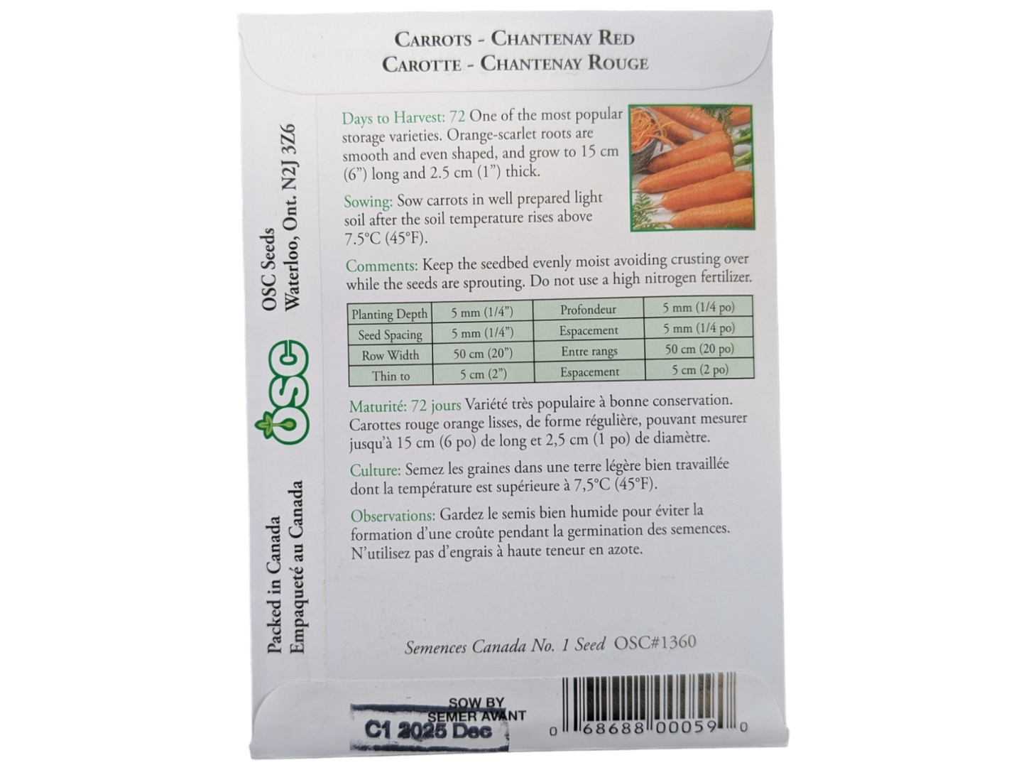 Carrot Chantenay Red