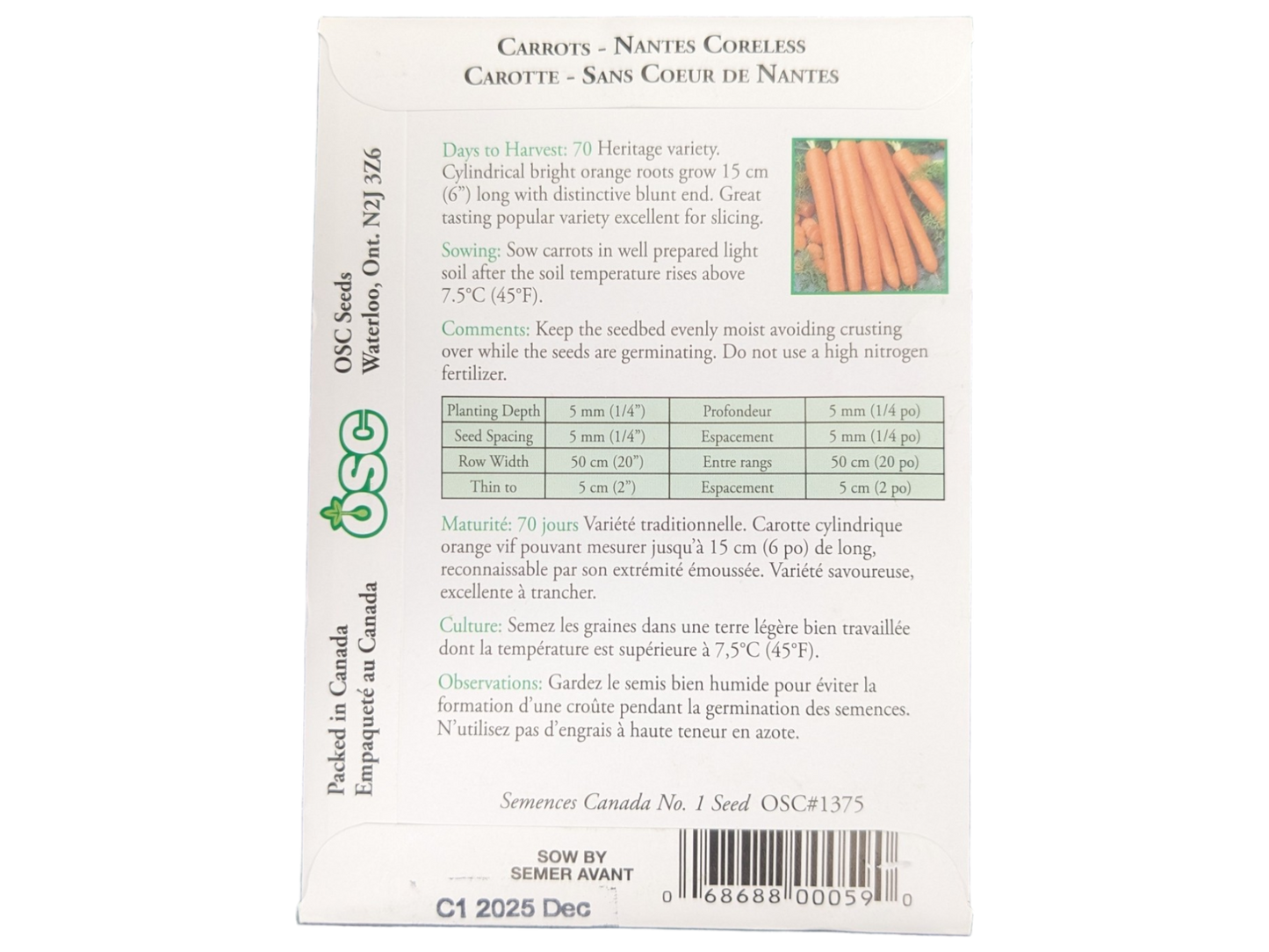 Carrot Nantes Coreless