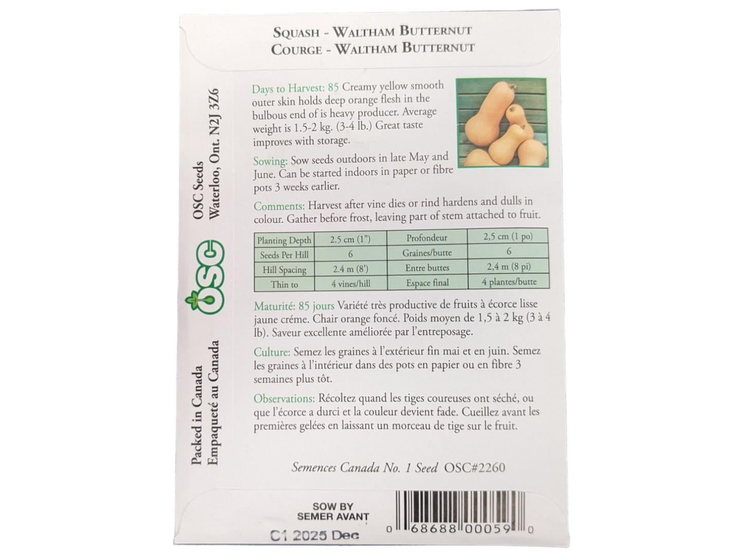 Squash Waltham Butternut