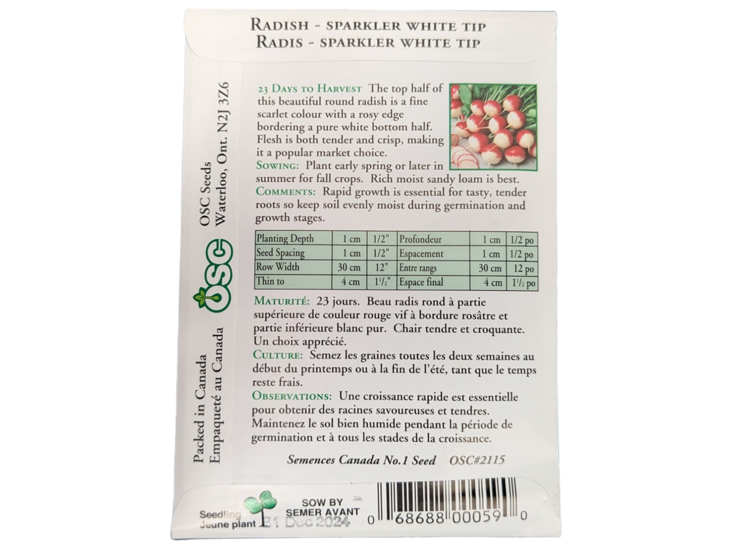 Radish Sparkler White Tip