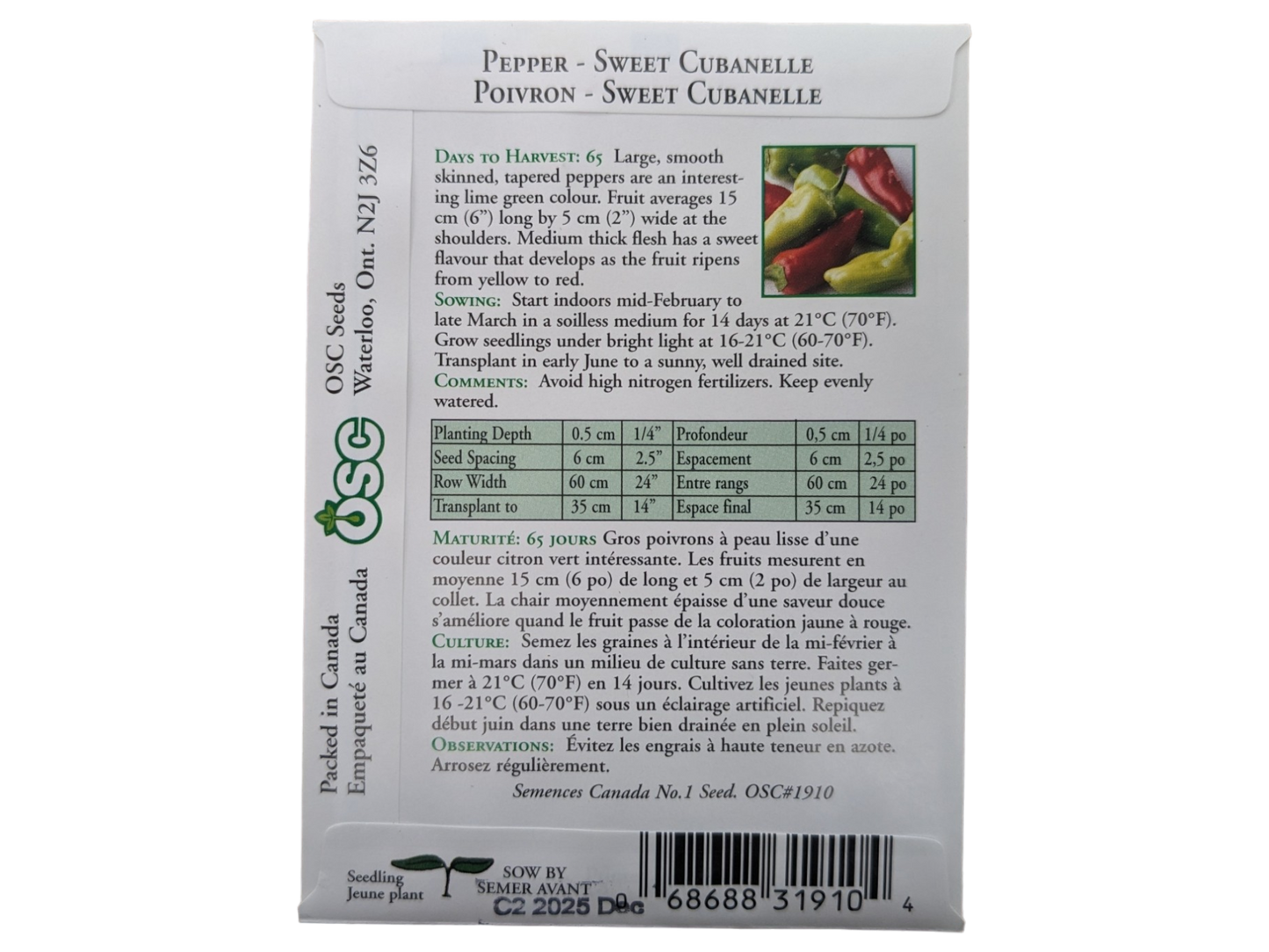 Pepper Sweet Cubanelle