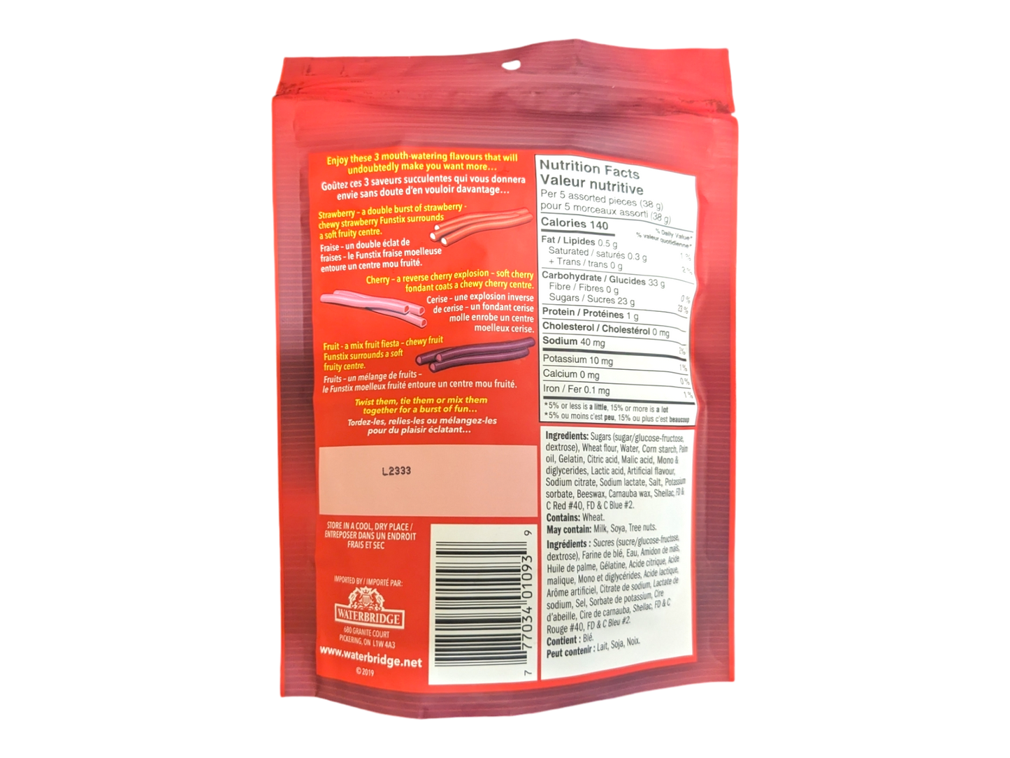 Waterbridge Funstix Fruit Flavoured Candy