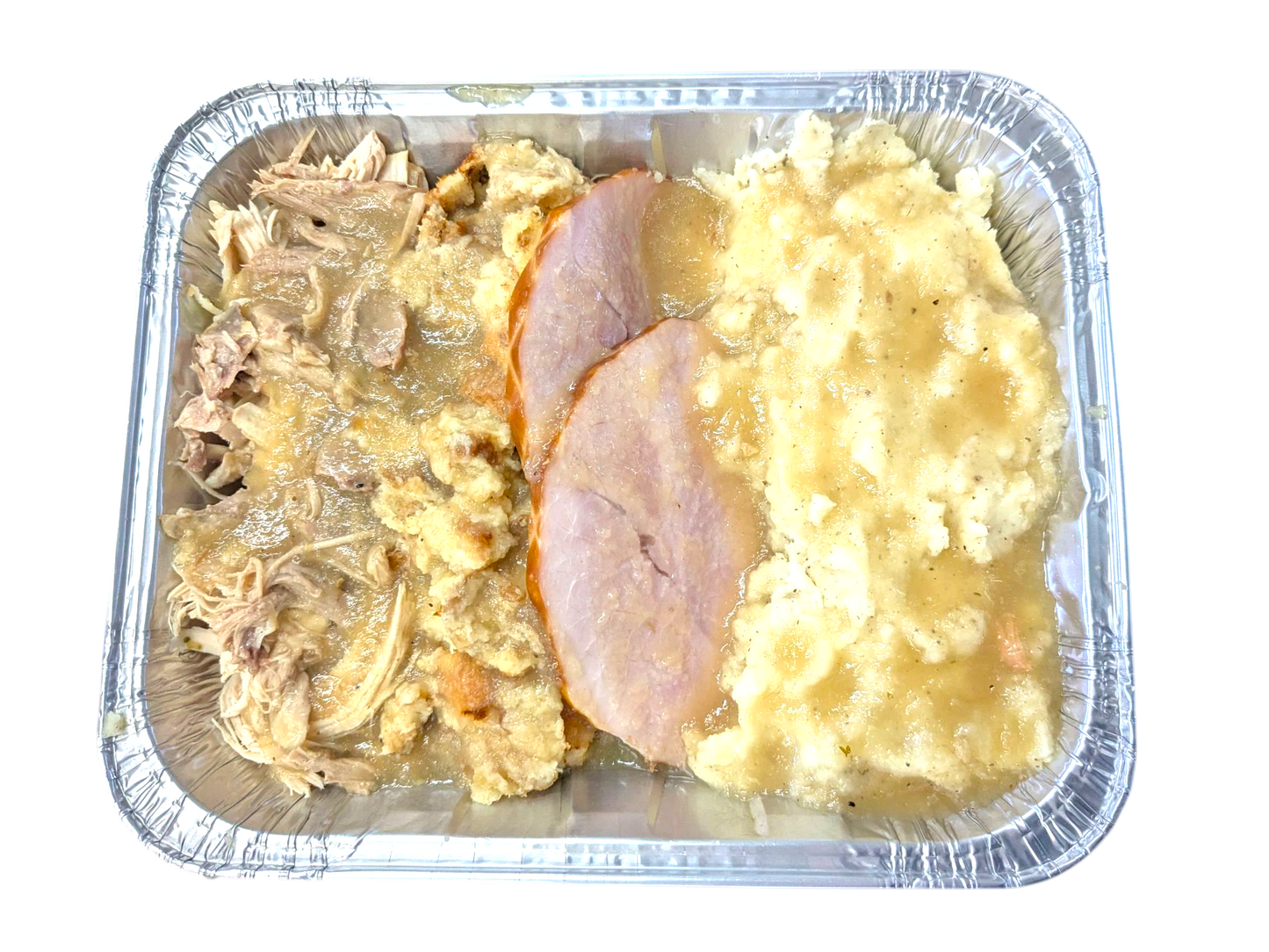 Turkey and Ham with stuffing and mashed potatoes - 2kg