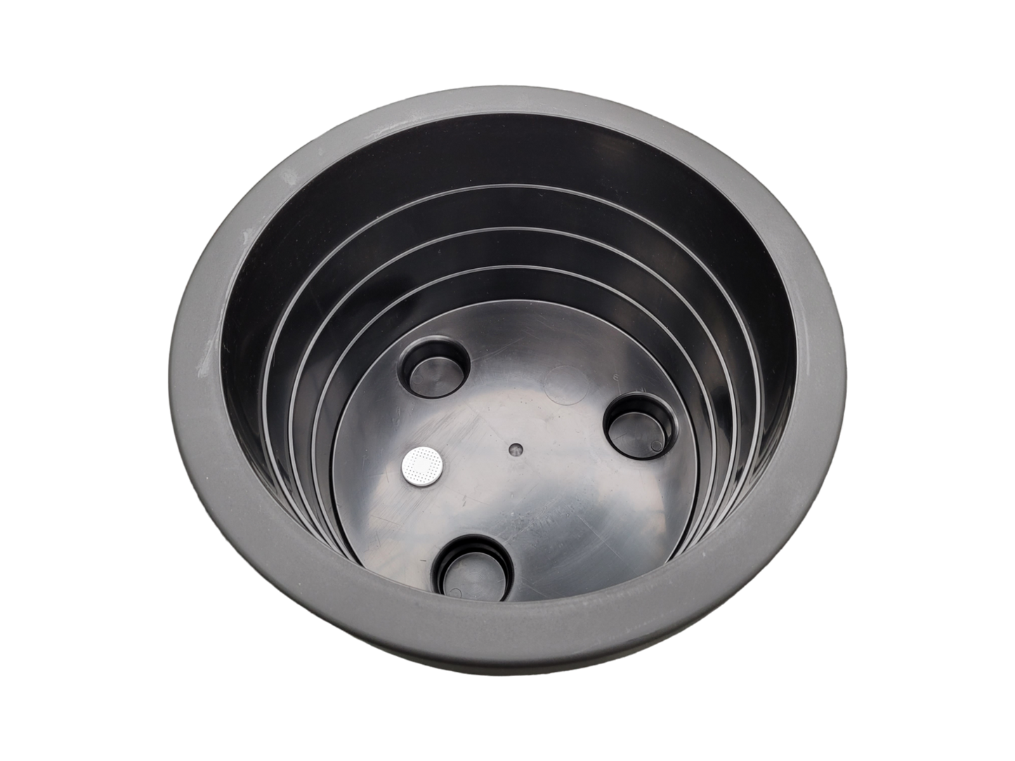 Futura 15", Round Planter - black