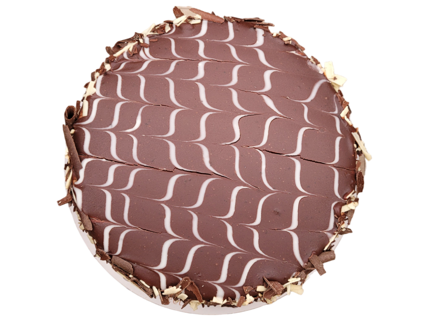 8" triple chocolate cake
