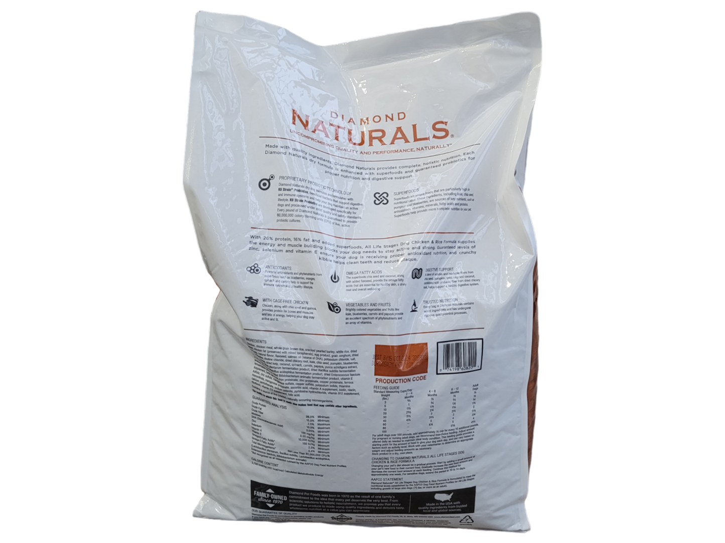 Diamond Naturals - Chicken & Rice 40lbs